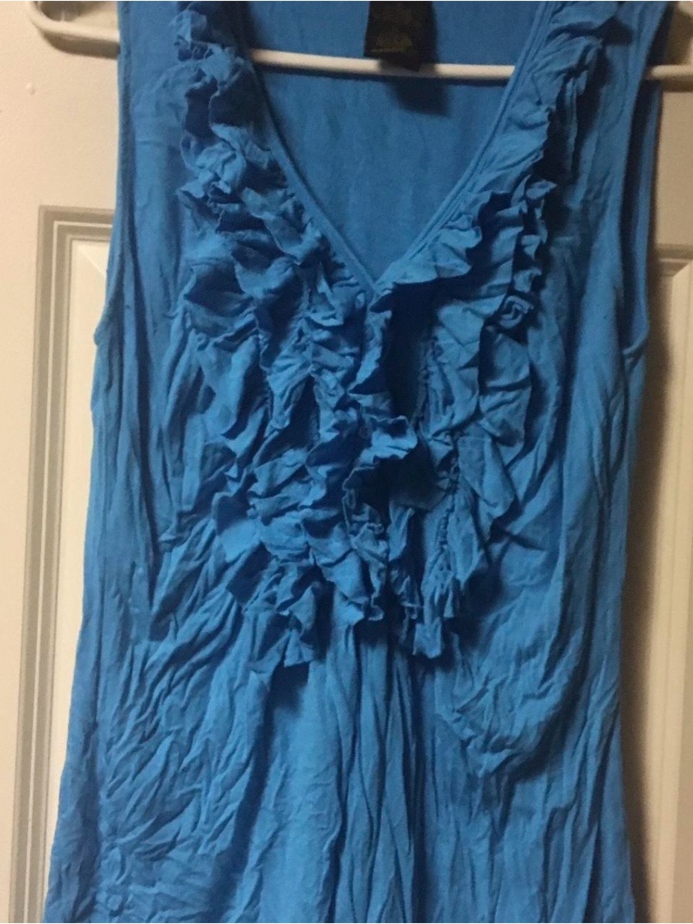 Grace Elements ~ Top ~ Women’s ~ Medium ~ Sleeveless~ Ruffled V-Neck ~ Blouse